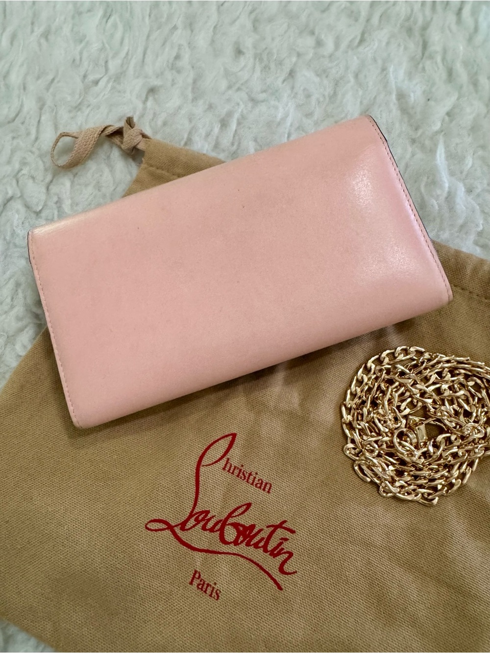 Christian Louboutin Pink Studded Leather Wristlet Wallet - Picture 8 of 10